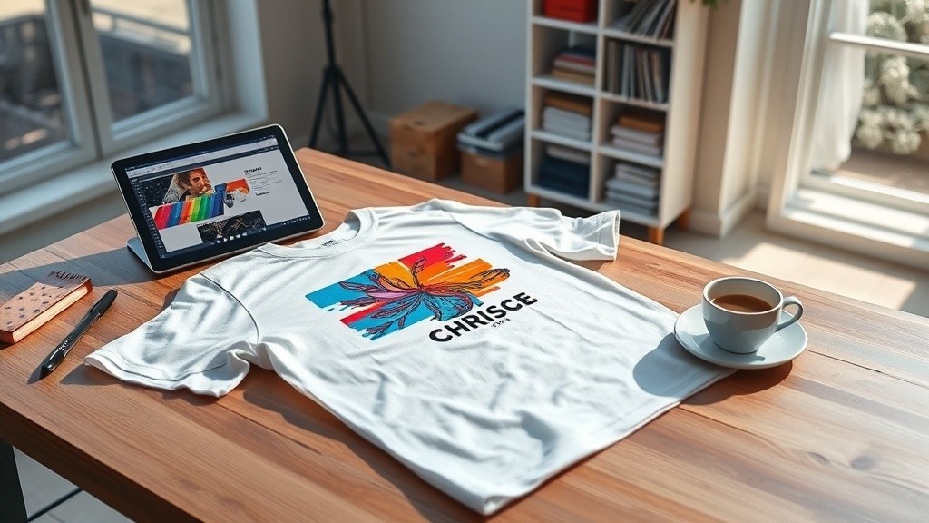 חולצה עם הדפסה אישית יצירת אמנות על בגד